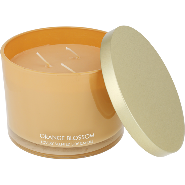 Lovery Orange Blossom by Lovery, 3 Wick Scented Soy Candle 13 oz
