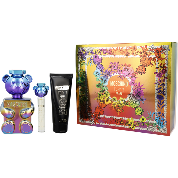 Moschino Toy 2 Pearl by Moschino, Eau De Parfum Spray 3.4 oz & Body Lotion 3.4 oz & Eau De Parfum Spray 0.34 oz Mini, image 1 of 2