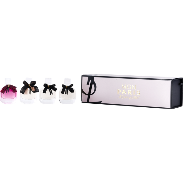 Yves Saint Laurent Variety by Yves Saint Laurent, 4 Piece Mini Variety With Mon Paris Eau De Parfum X 2 & Mon Paris Lumiere Eau De Toilette & Mon Paris Intensement Eau De Parfum And All Are 0.25 oz Minis, image 1 of 2