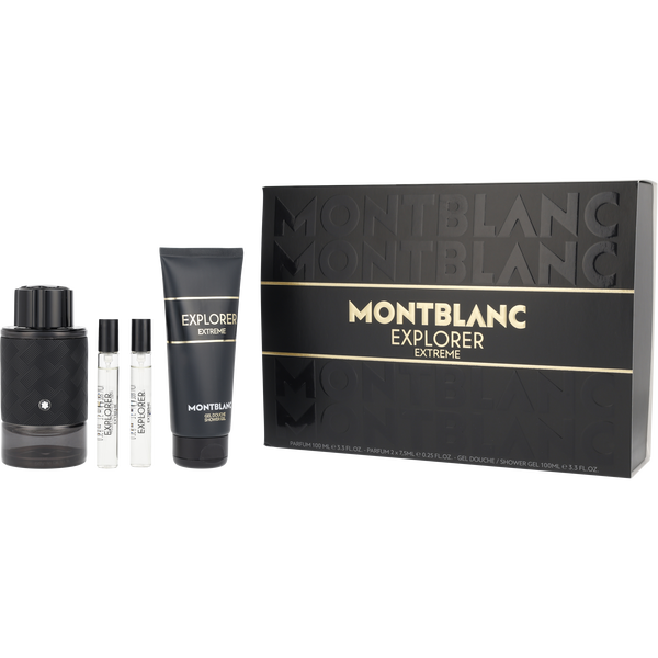 Mont Blanc Explorer Extreme by Mont Blanc, Parfum Spray 3.3 oz & Shower Gel 3.3 oz & Parfum Spray 0.25 oz Mini X 2, image 1 of 2