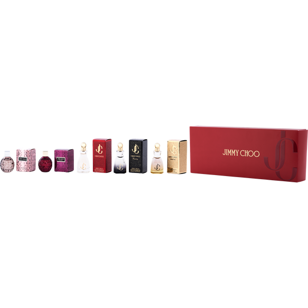 Jimmy Choo Variety by Jimmy Choo, 5 Piece Variety With Jimmy Choo & I Want Choo & Fever & I Want Choo Forever & I Want Choo Le Parfum And All Are Eau De Parfum 0.15 oz Minis, image 1 of 2
