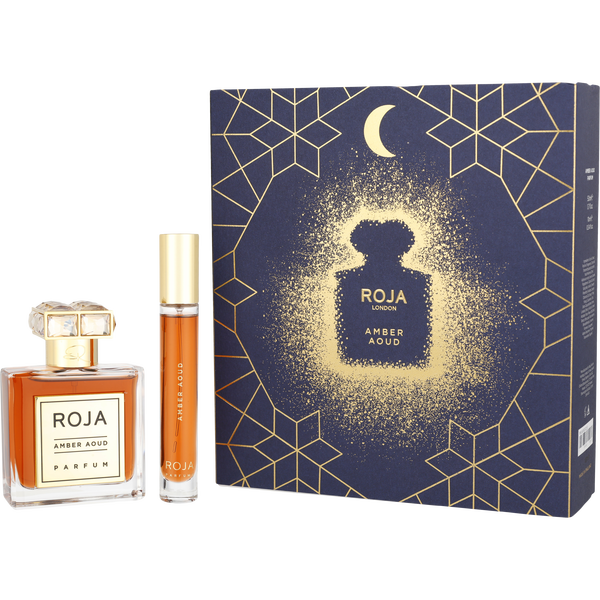 Roja Amber Aoud by Roja Dove, Parfum Spray 1.7 oz & Parfum Spray 0.34 oz Mini, image 1 of 2