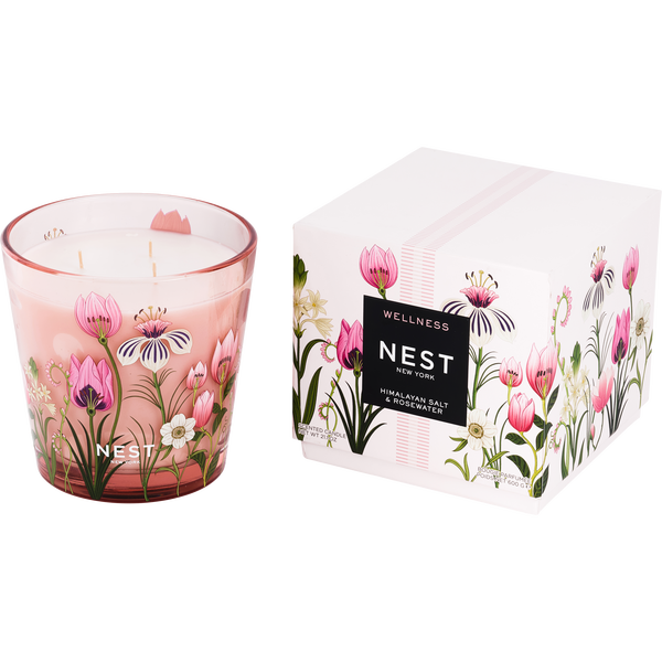 Nest Himalayan Salt & Rosewater by Nest, Decorative 3 Wick Candle 21.2 oz