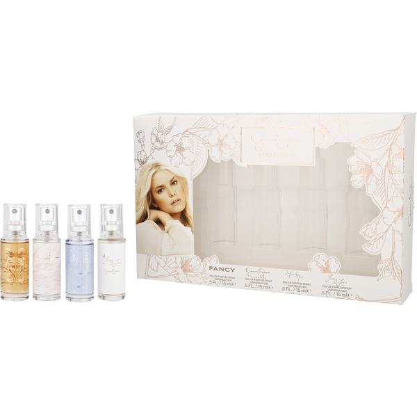 Jessica Simpson Variety by Jessica Simpson, 4 Piece Womens Mini Variety With Jessica Simpson Signature & Fancy & Fancy Love & I Fancy You & And All Are Eau De Parfum Spray 0.5 oz Minis, image 1 of 2
