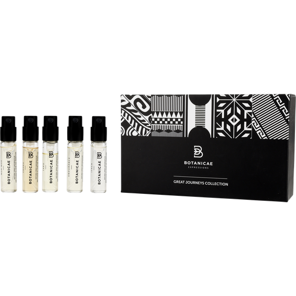 Botanicae Variety by Botanicae, 7 Piece Discovery Set With Ebano & Endurance & Itaca & Noa Noa & Taro & The Swan And All Are Elixir De Parfum Spray Vials, image 1 of 2
