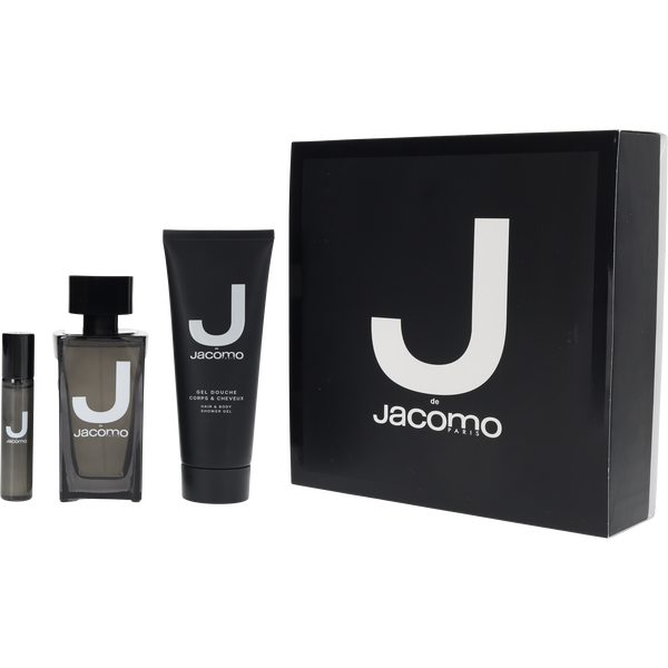 J De Jacomo by Jacomo, Eau De Toilette Spray 3.4 oz & Shower Gel 3.4 oz & Eau De Toilette Spray 0.37 oz Mini, image 1 of 2
