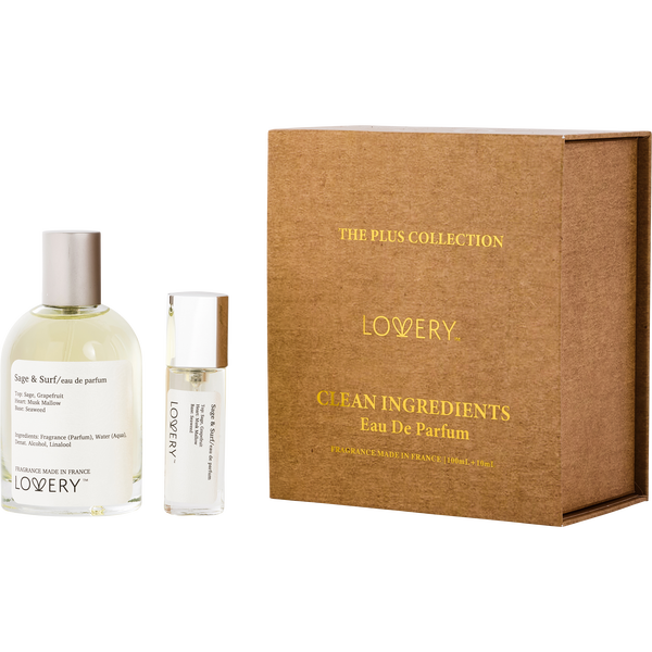 Lovery Sage & Surf by Lovery, Eau De Parfum Spray 3.38 oz & Eau De Parfum Spray 0.33 oz Mini