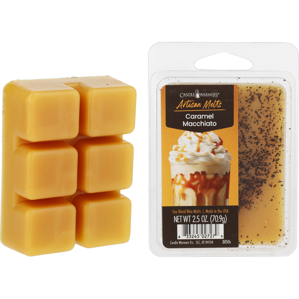Candle Warmers Caramel Macchiato by Candle Warmers, Soy Blend Wax Melts (Artisan Collection) 2.5 oz