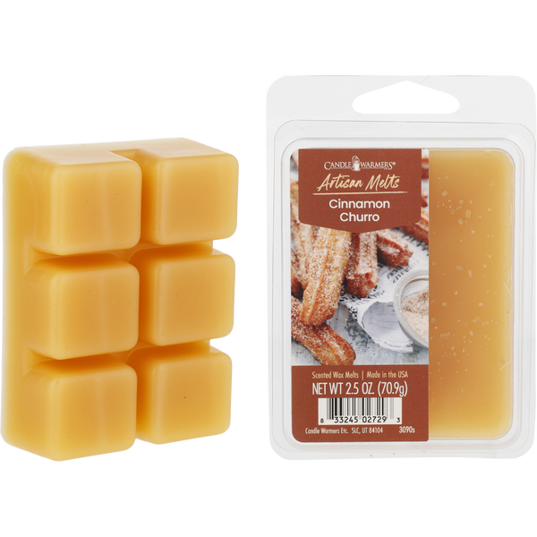 Candle Warmers Cinnamon Churro by Candle Warmers, Soy Blend Wax Melts (Artisan Collection) 2.5 oz