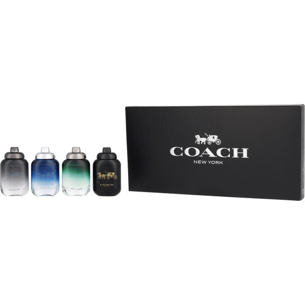 Coach Variety by Coach, 4 Piece Mini Variety With Coach For Men Eau De Toilette & Coach For Men Eau De Parfum & Coach Blue Eau De Toilette & Coach Green Eau De Toilette And All Are 0.15 oz Mini, image 1 of 2