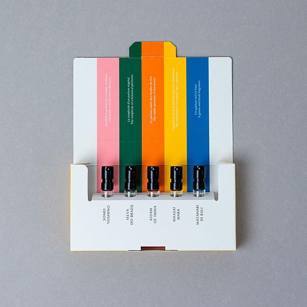 Berdoues Collection Grands Crus Variety by Berdoues, Discovery Set With Assam Of India & Maasai Mara & Mathahari Di Bali & Selva Do Brazil & Somei Yoshino And All Are Eau De Parfum Spray Vials, image 2 of 2